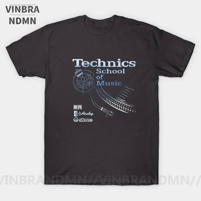 Retro Deejay shirt Long Play tshirt Technics School of Music T shirt men Vintage DJ music T-shirt 2021 Hot Fashion Cool Tops Tee