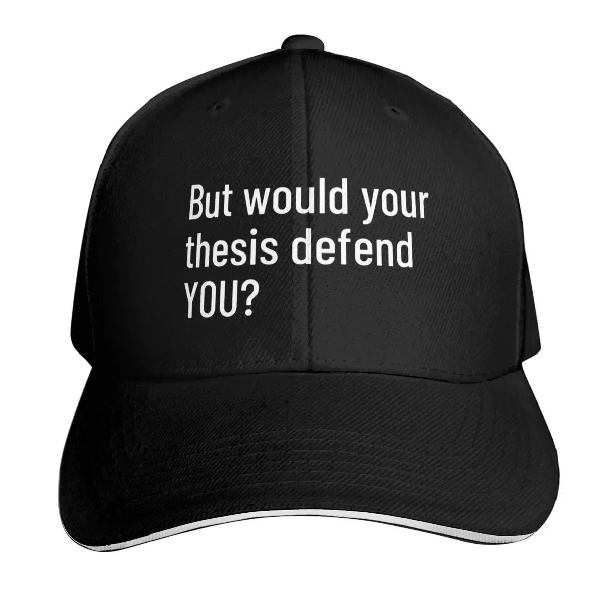 But Would Your Thesis Defend YOU Baseball Cap Streetwear Hip Hop Trendy Vintage Retro Embroidered Lightweight Packable