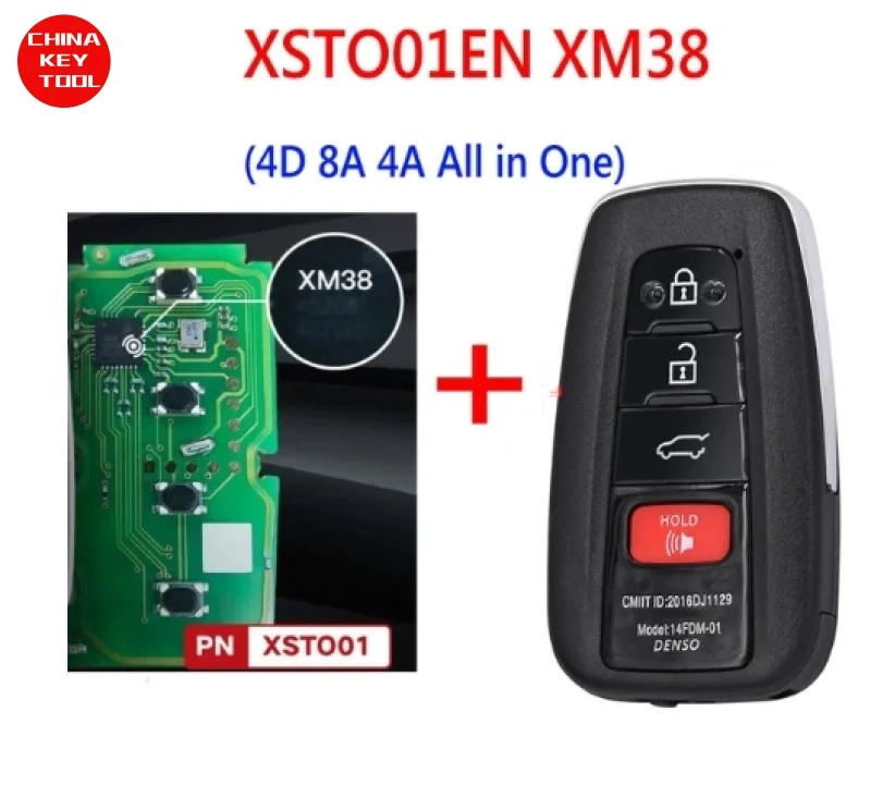 1PCS Xhorse XSTO01EN For Toyota XM38 Smart Key 4D 8A 4A All in One with for KEY TOOL Plus Max VVDI2 VVDI Mini Support Renew & Re