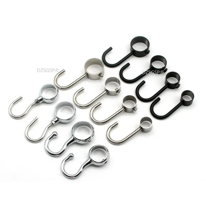 Tube Pipe Rod Hook for Kitchen Wardrobe Bathroom Stainless Steel Hanging