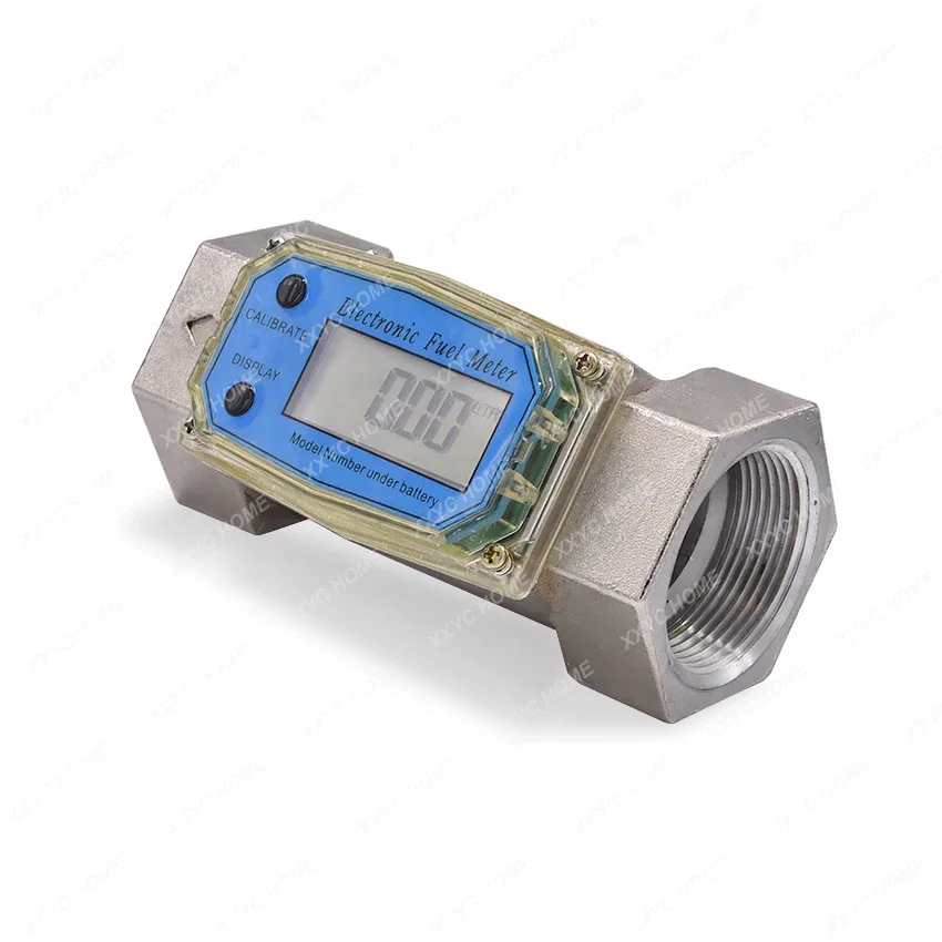 Digital Flowmeter K24 Electronic Liquid Turbine Meter Electronic Flowmeter 1.5 Inches Fuel Oil Flow Meter 40-280L/MIN