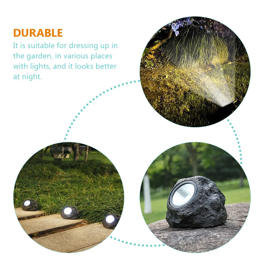 

2Pcs Solar Rock Lights Garden Solar Powered Outdoor Patio Decor Waterproof Landscape Lighting for Yard Patio Decorations Outdoor