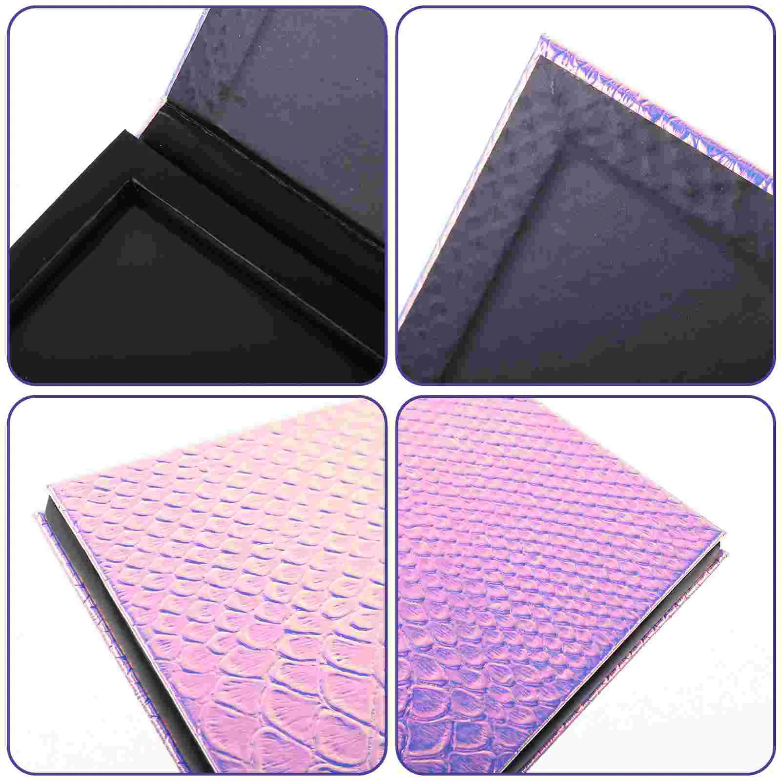 2 Pcs Empty Magnetic Eyeshadow Container Eyeshadow Lipstick Storage Pallet (Fish Scale Discoloration Makeup Empty Plate