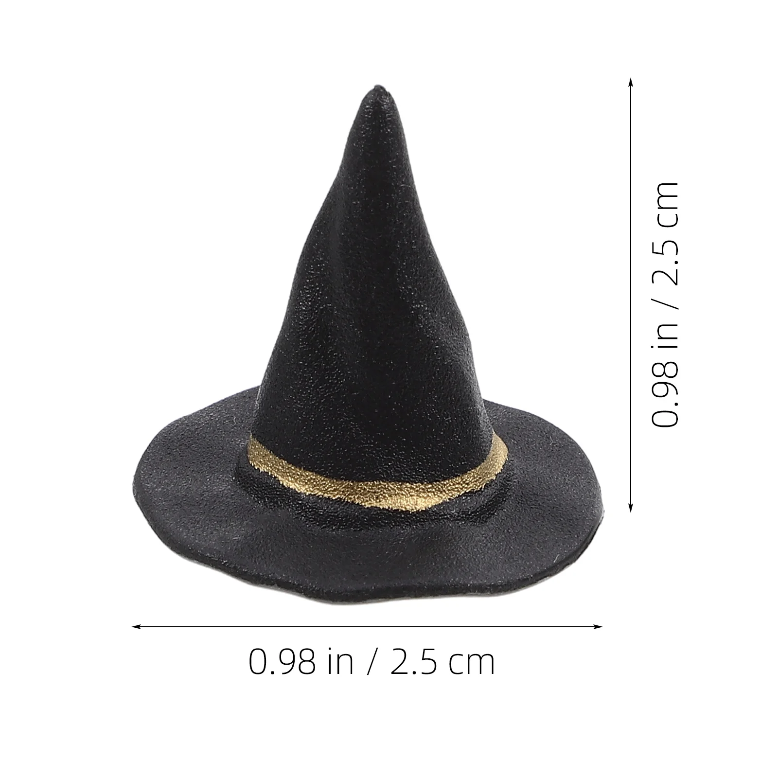 20 Pcs Halloween Witch Hat Decors Mini Hats for Drinks Ornaments Decorate Tiny Covers Crafts Plastic Miniature Party Dolls