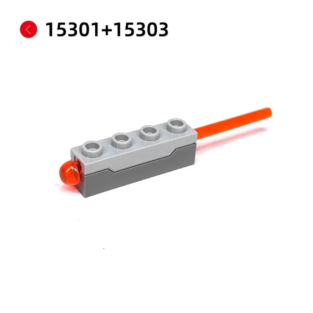 10 Pcs Technical Puzzle DIY Building Blocks MOC Toy Shooter Dart Weapon Parts Compatible Legoeds 15301 15303 Launcher Bullets