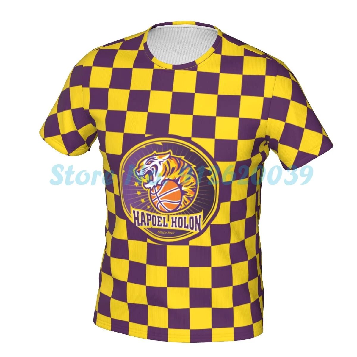 เสื้อยืดคอกลมแขนสั้นสำหรับผู้ชาย Israel hapoel Holon BC