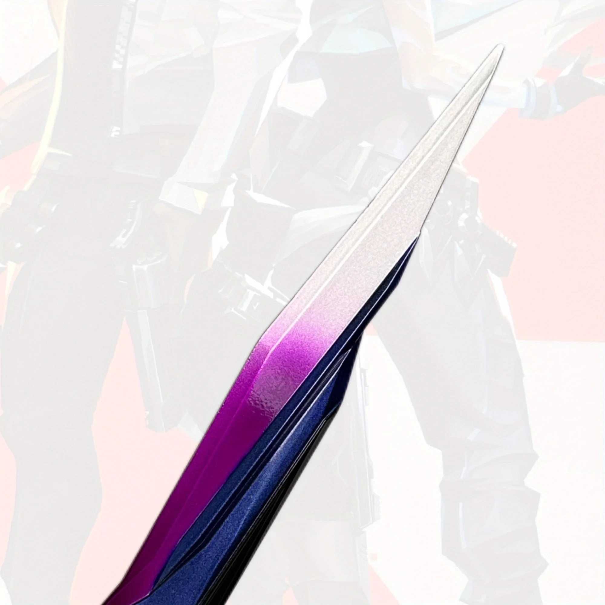 9.8인치 발로란트 싱귤러리티 메탈 카타나 검 오리지널 사무라이 세이버 닌자 나이프 일본 카타나 코스프레 액세서리 소품 장난감