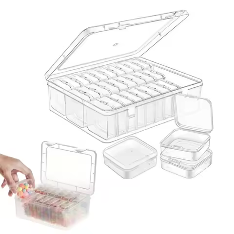 DIY Diamond Painting Storage Box Jewelry Rhinestone Mosaic Organizer Craft Supply Container Beading Case