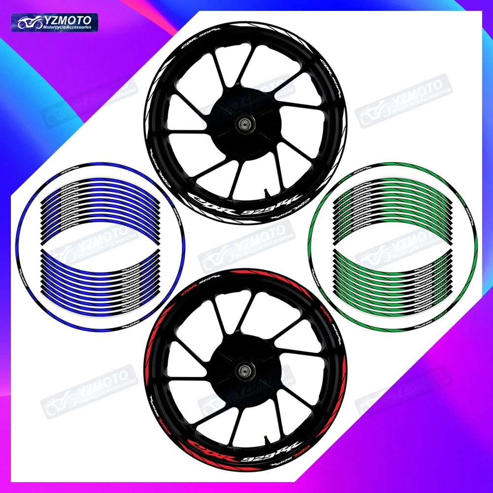 

Для Honda CBR929RR CBR 929RR гоночный мотоцикл 17-дюймовая наклейка на переднюю и заднюю ступицу колеса, украшение, светоотражающие наклейки на обод