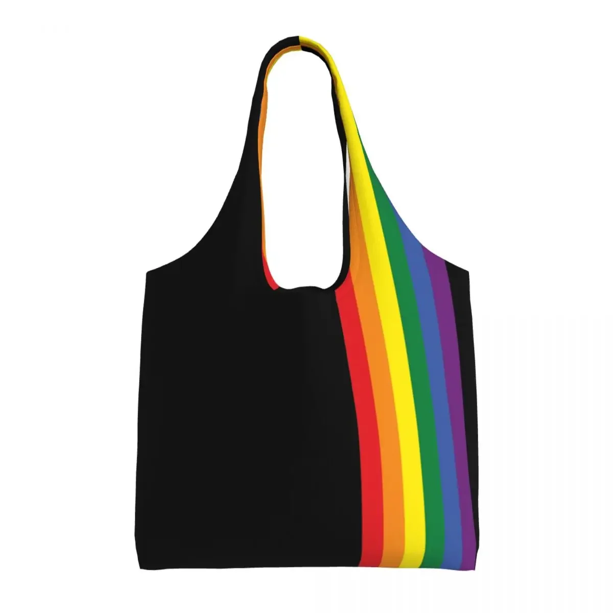 Cute Print Rainbow Pride LGBT Tote Shopping Bags Washable Canvas Shopper Shoulder Transgender Gay Lesbian Bags Handbags Gifts