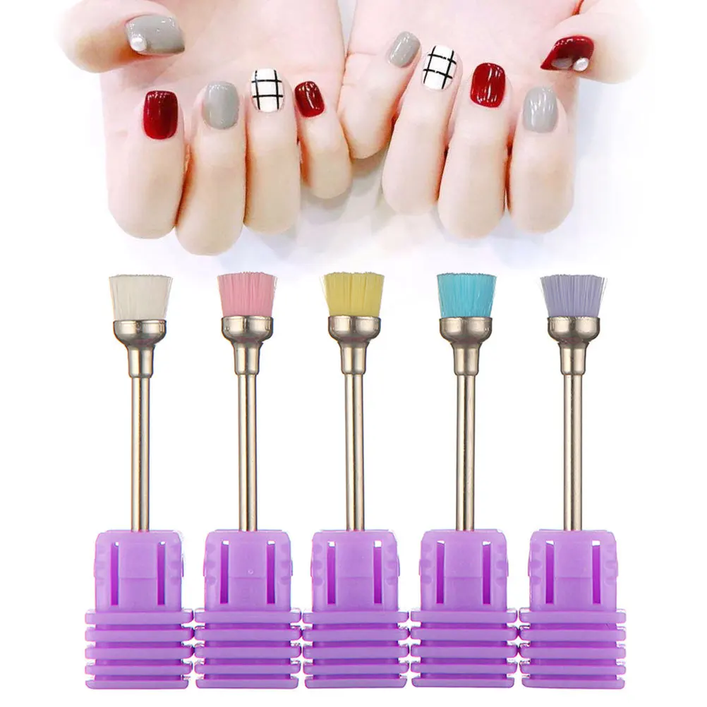 

5Pcs Nail Brush Set Professional Grade for Cleaning Drill Bits and Nail Art Dust Removal Tool Ideal for Salon Or Home Use Pink
