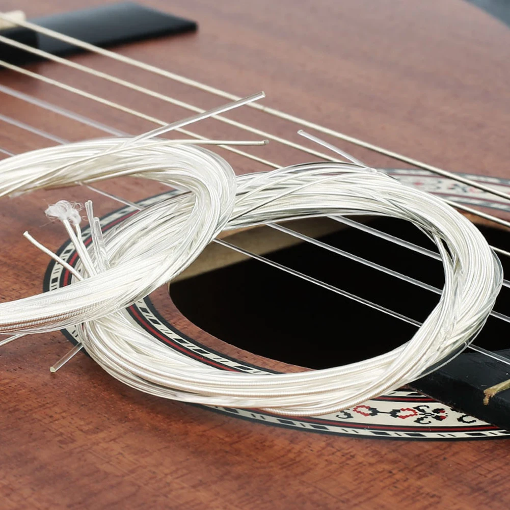 6 stücke Gitarren saiten Metall Nylon Saiten heiß für klassische klassische Gitarren saiten Ersatz zubehör normale Spannung gesetzt