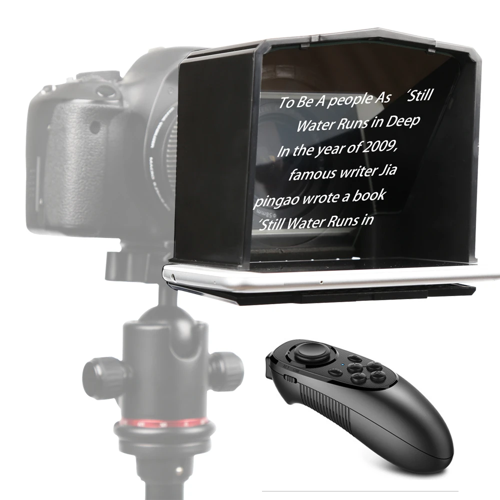 Bestview T1 Smartphone Teleprompter for Canon Nikon  Camera Photo Studio DSLR for Youtube Interview Video Camera