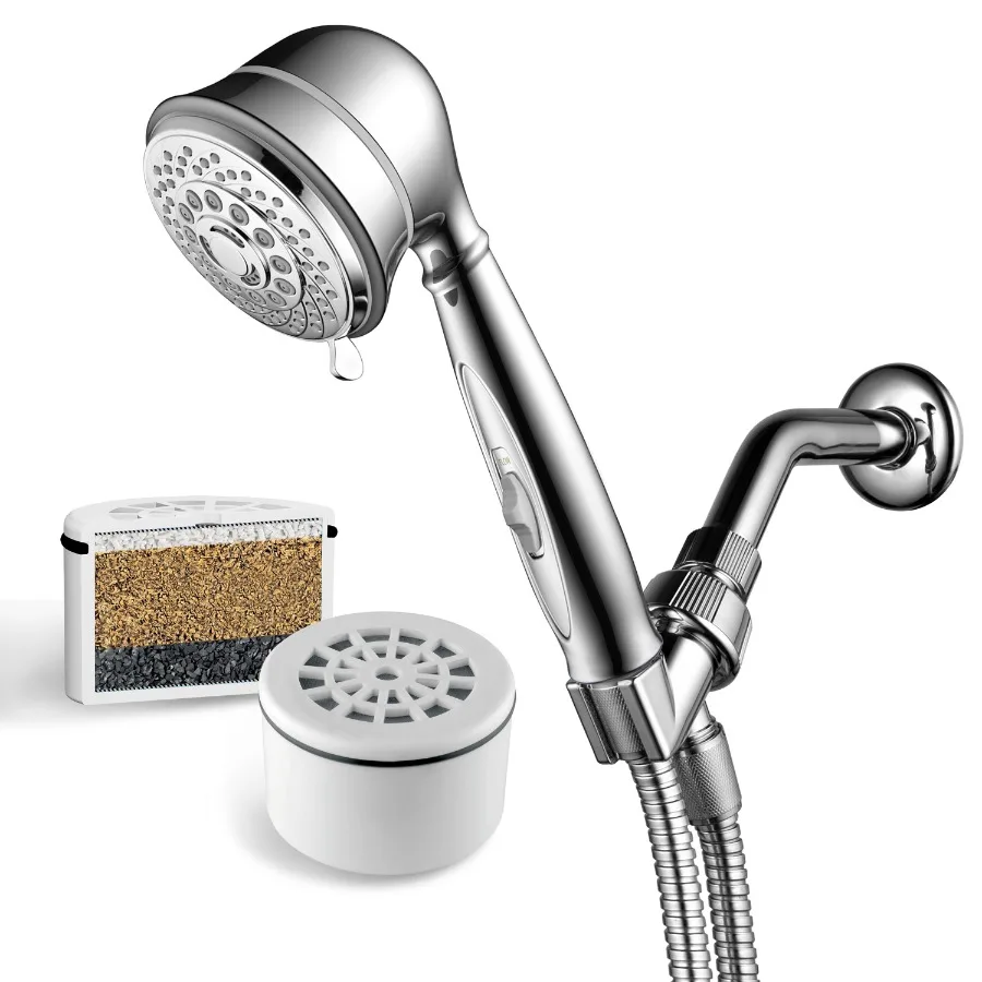 

AquaCare 7-Setting 3-Stage Filtered Handheld Shower Head Chrome