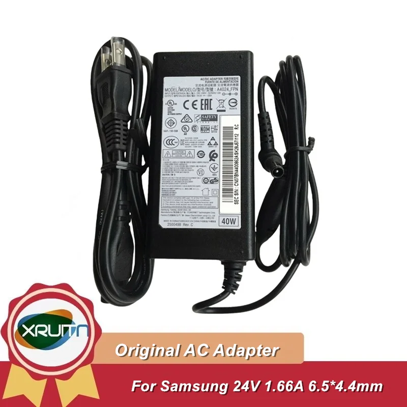 

40W 24V 1.66A AC Adapter A4024-FPN Power Supply for Samsung Soundbar HW-K551 HW-Q60T HW-550 HW-K650 HW-Q600A BN44-00862A Charger