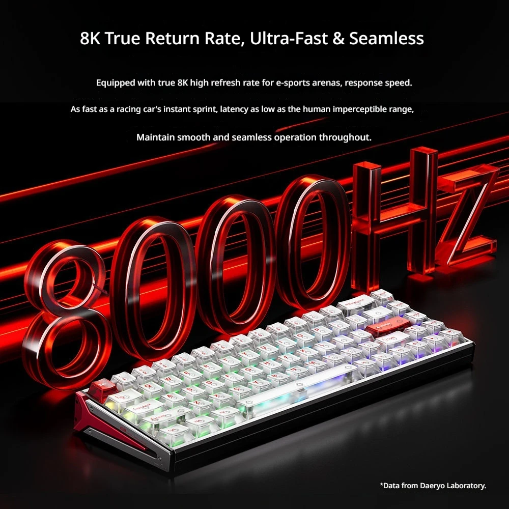 DAREU A68 Gaming Keyboard Aluminum Alloy 8KHz Polling Rate RT0.005mm RGB Waterproof Magnetic Switch Keyboards for Windows Mac OS