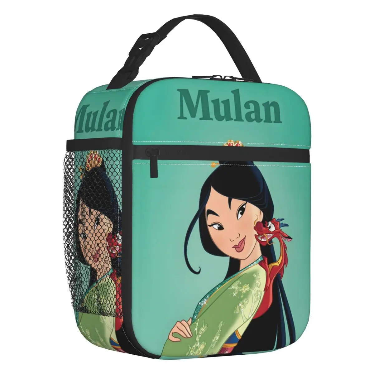 

Custom Mulan Insulated Lunch Bags for Work School Brave Hero Cute Princess Pattern Leakproof Thermal Cooler Bento Box