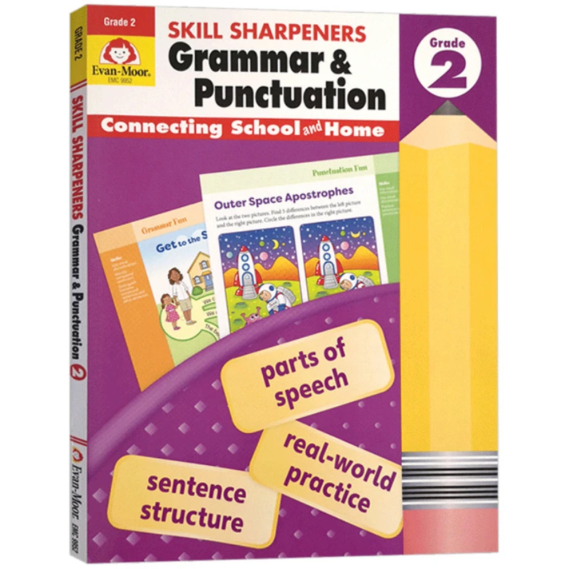 

Evan-Moor Skill Sharpeners Grammar and Punctuation Grade 2 Workbook,aged 5 6 7 8, English book 9781629388700