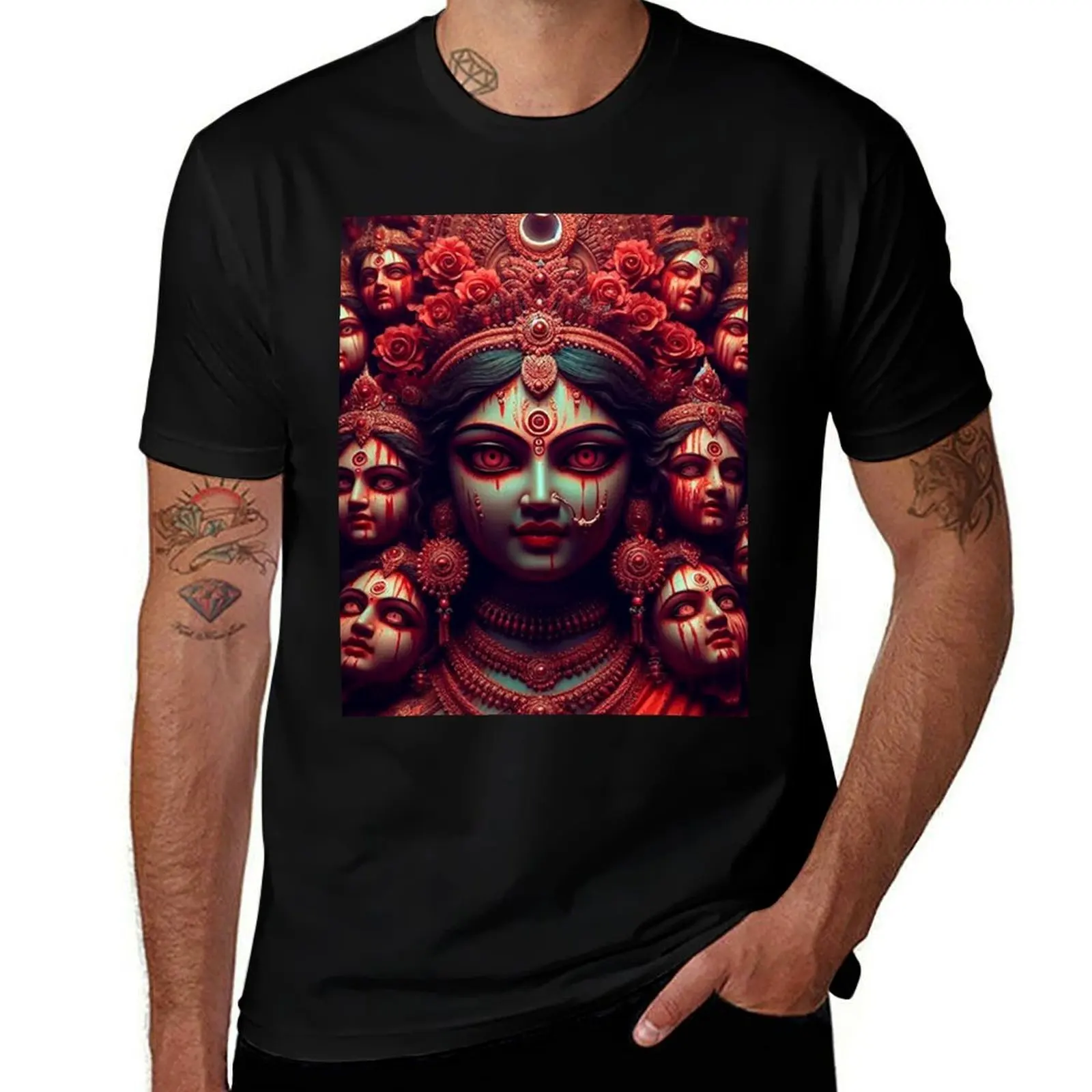 

Bhairavi: Red Goddess of Divine Power T-Shirt t shirt for man 100 percent cotton T-Shirt