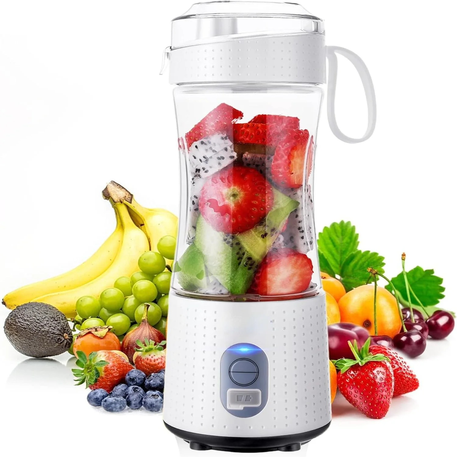 Portable Blender, Personal Blender USB Rechargeable Mini Blender Cup for Shakes and Smoothies, Fresh Fruit Juice Blender  for Tr