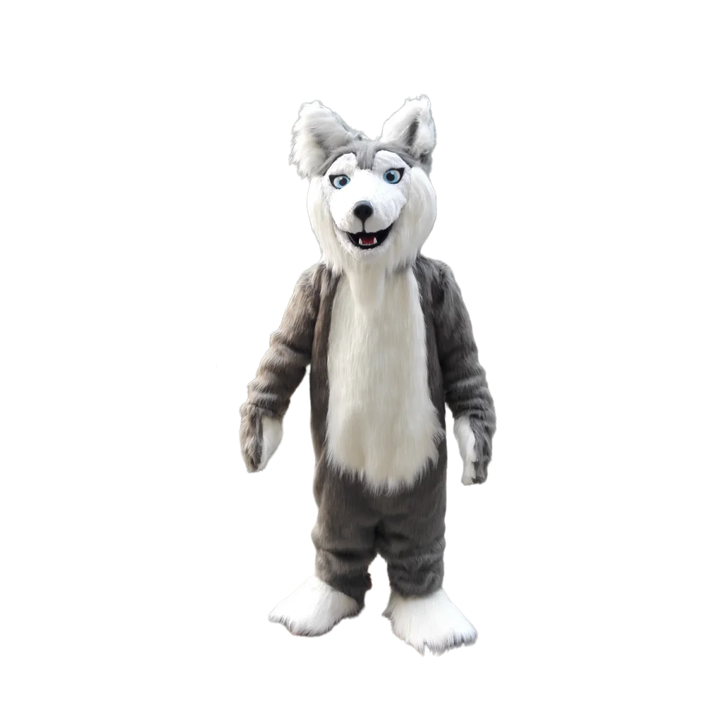 Fantasia de mascote husky huskie realista, fantasia de cachorro personalizada, kits de cosplay de anime, vestido extravagante de carnaval 1163