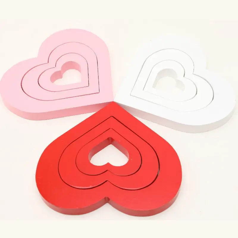 Love Nested Ornaments Hot Selling Valentine's Day Gifts Wooden Craftsmanship LOVE Decoration Home Wedding DIY
