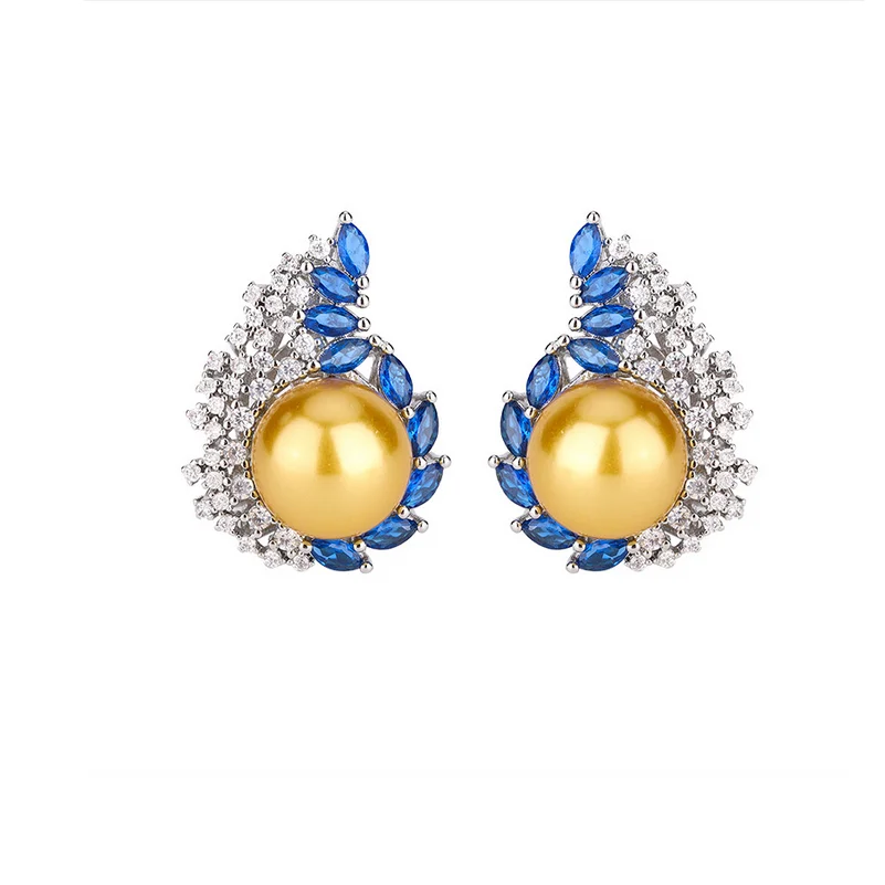 

RARE PAIR OF SOUTH SEA GENUINE WHITE GOLD BLACK PEARL EARRING