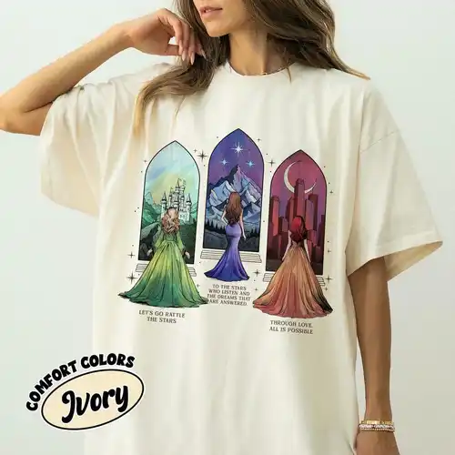 Camisa Retro Bryce Aelin Feyre SJM universo cómoda, camisa líder de libro Romantasy para mujer, Top de libros Y2K, ropa de calle de moda diaria