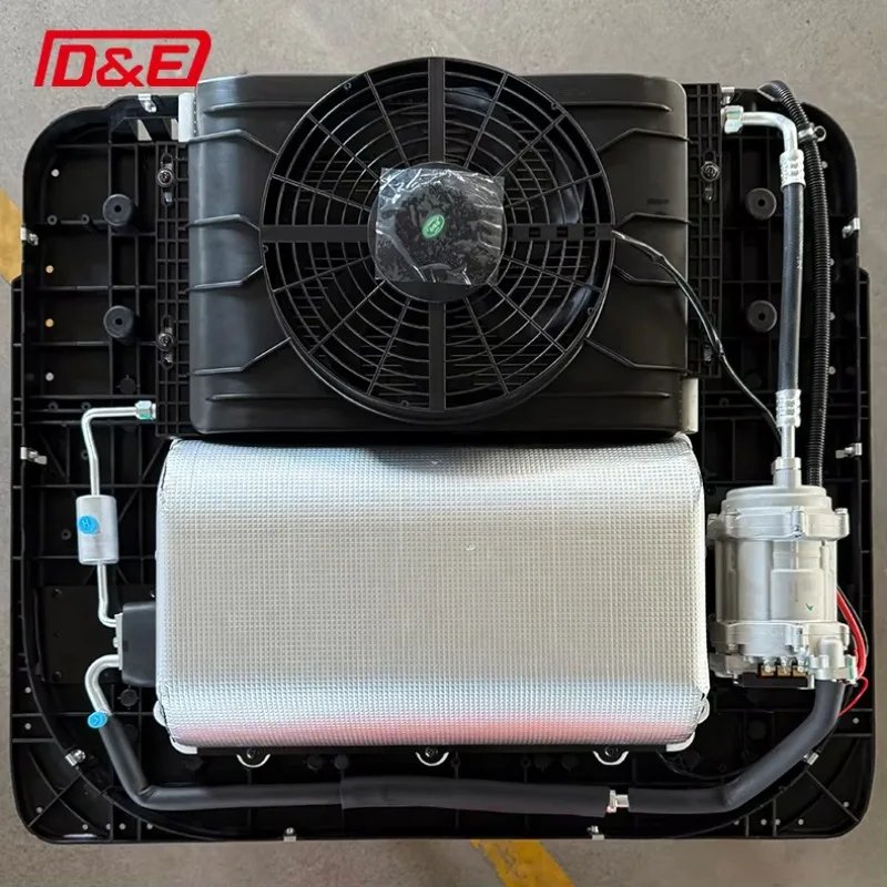 

New Type Dual Fans Parking Air Conditioner 12V 24V With LED Light Rooftop Air Conditioner For Truck RV