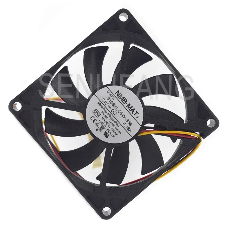 New For NMB 3106KL-05W-B59 8015 8CM 24V 0.16A three-wire inverter cooling fan