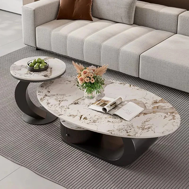 Room Decor Large Size Coffee Table Glamour Unique Modern Effect Lounge Aesthetic Coffee Table Standing Couchtisch Home Products