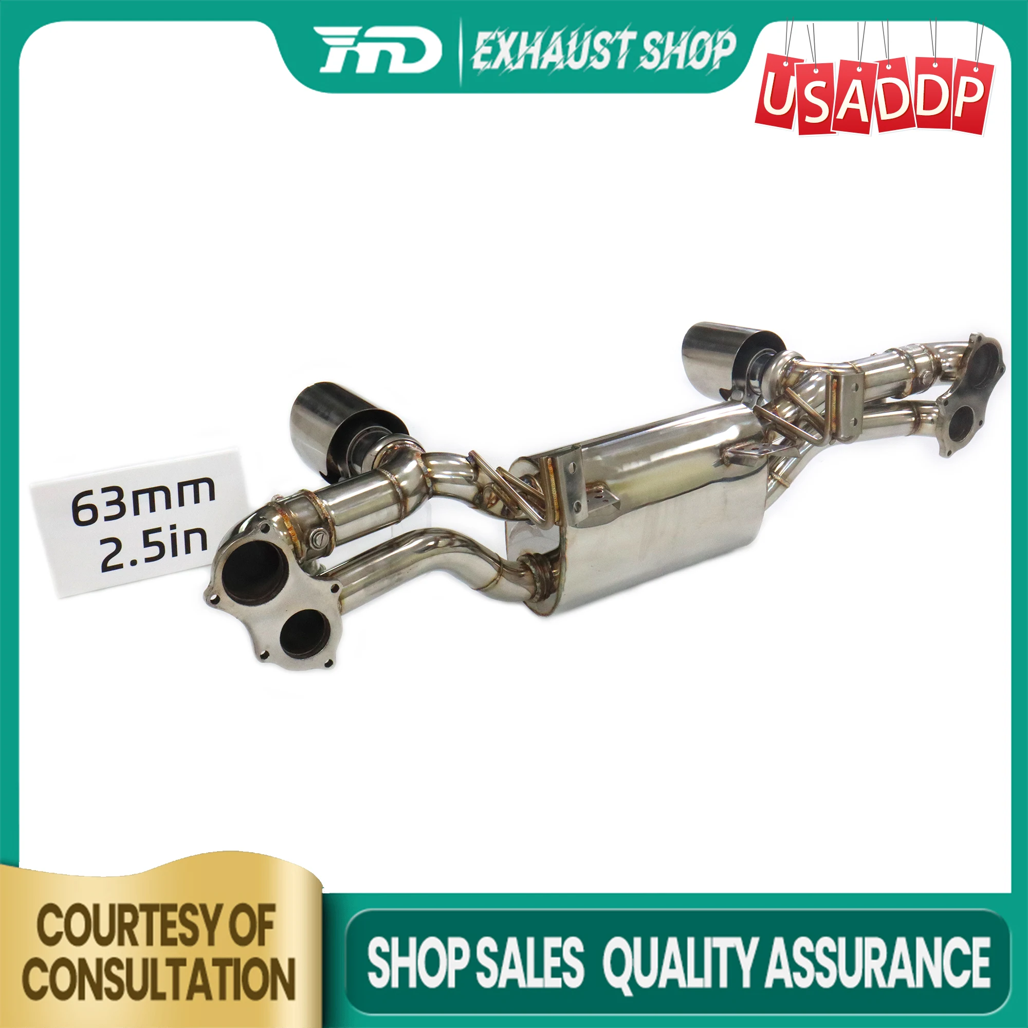 

Выхлопная система Catback для Porsche 718 GT4 SUS304 с вакуумным клапаном и наконечниками, глушитель, высокая производительность