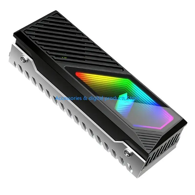 77JD Aluminum Alloy SSD Radiators Large Fan and ARGB Lighting for Efficient Cooling