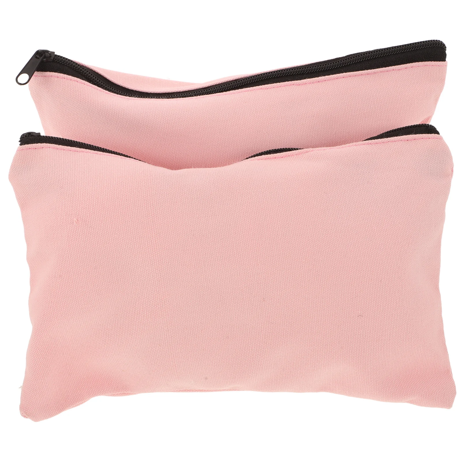 

2Pcs Small Jewelry Carrier Bag Canvas Zippered Pouch for Necklaces Rings Earrings Bracelet Storage Jewelry Carrier Bag