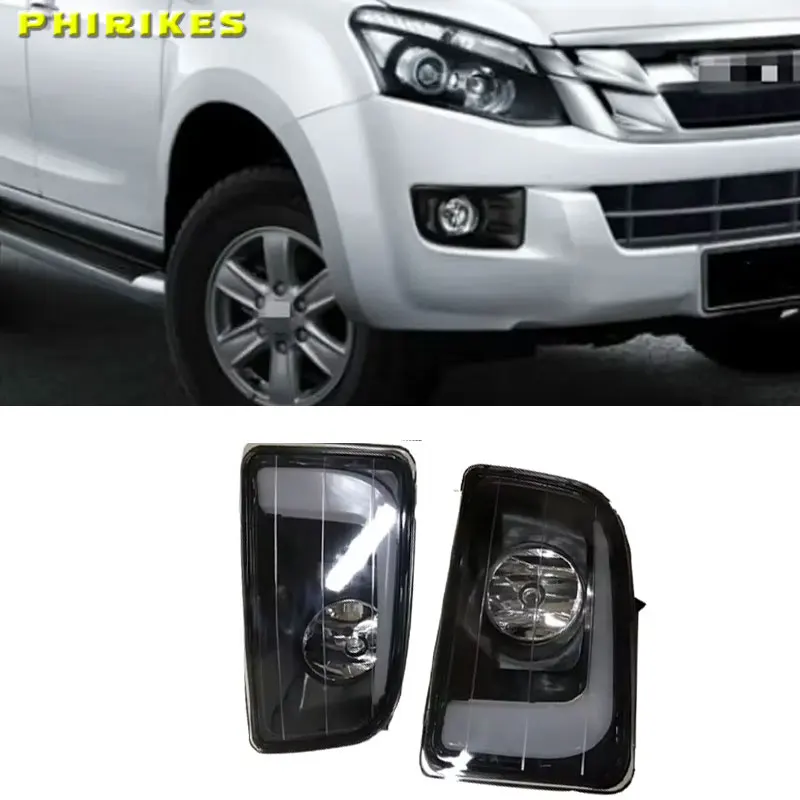 

1 set LED DRL Daytime Running Lights 12V LED DRL for Isuzu D-Max DMAX 2012 2013 2014 2015 Daytime Running Light Fog Lamp