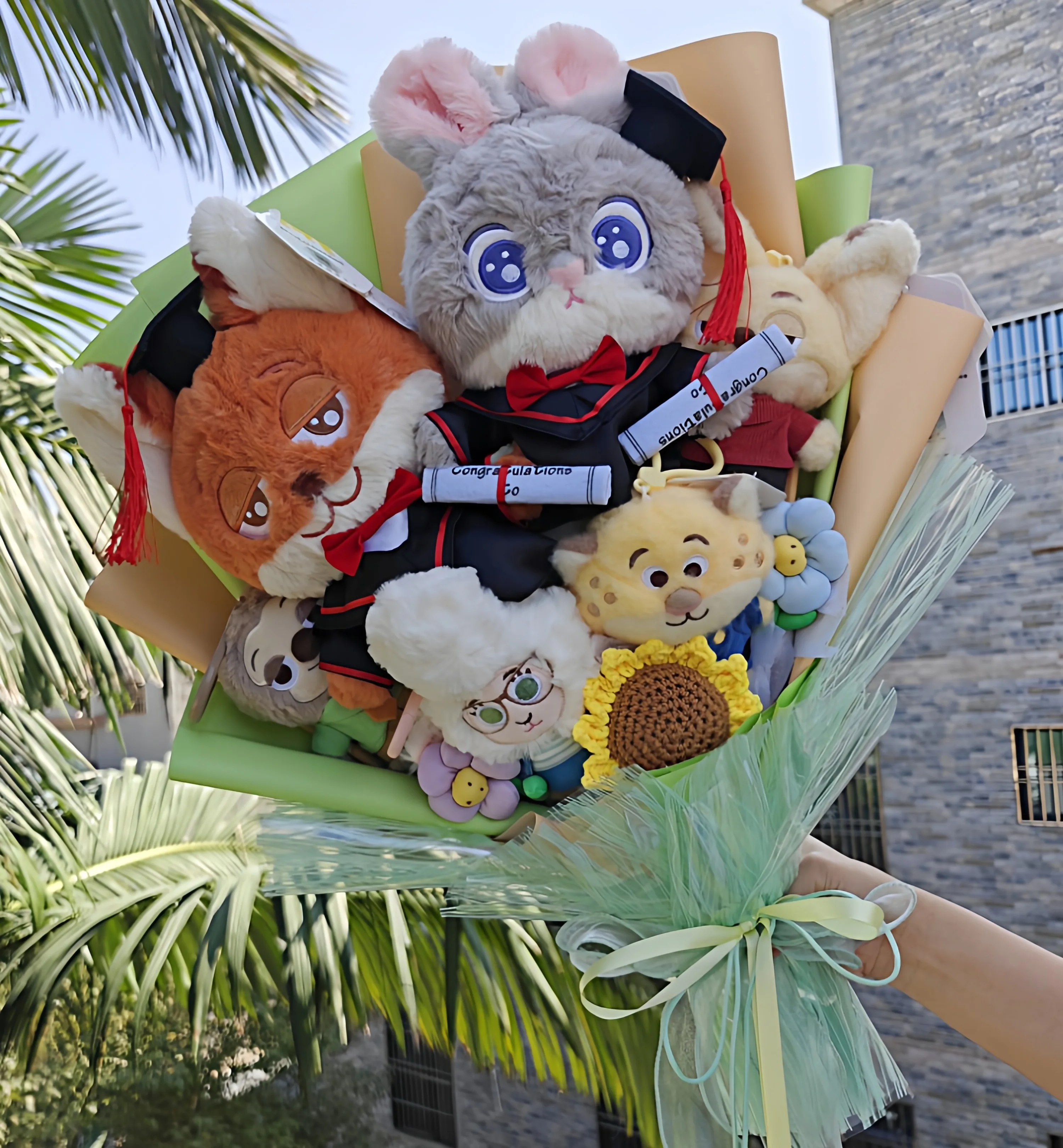 

Плюшевый букет «Зоотопия» Ник и Джуди – креативный подарок для выпускного, дня рождения, Дня защиты детей