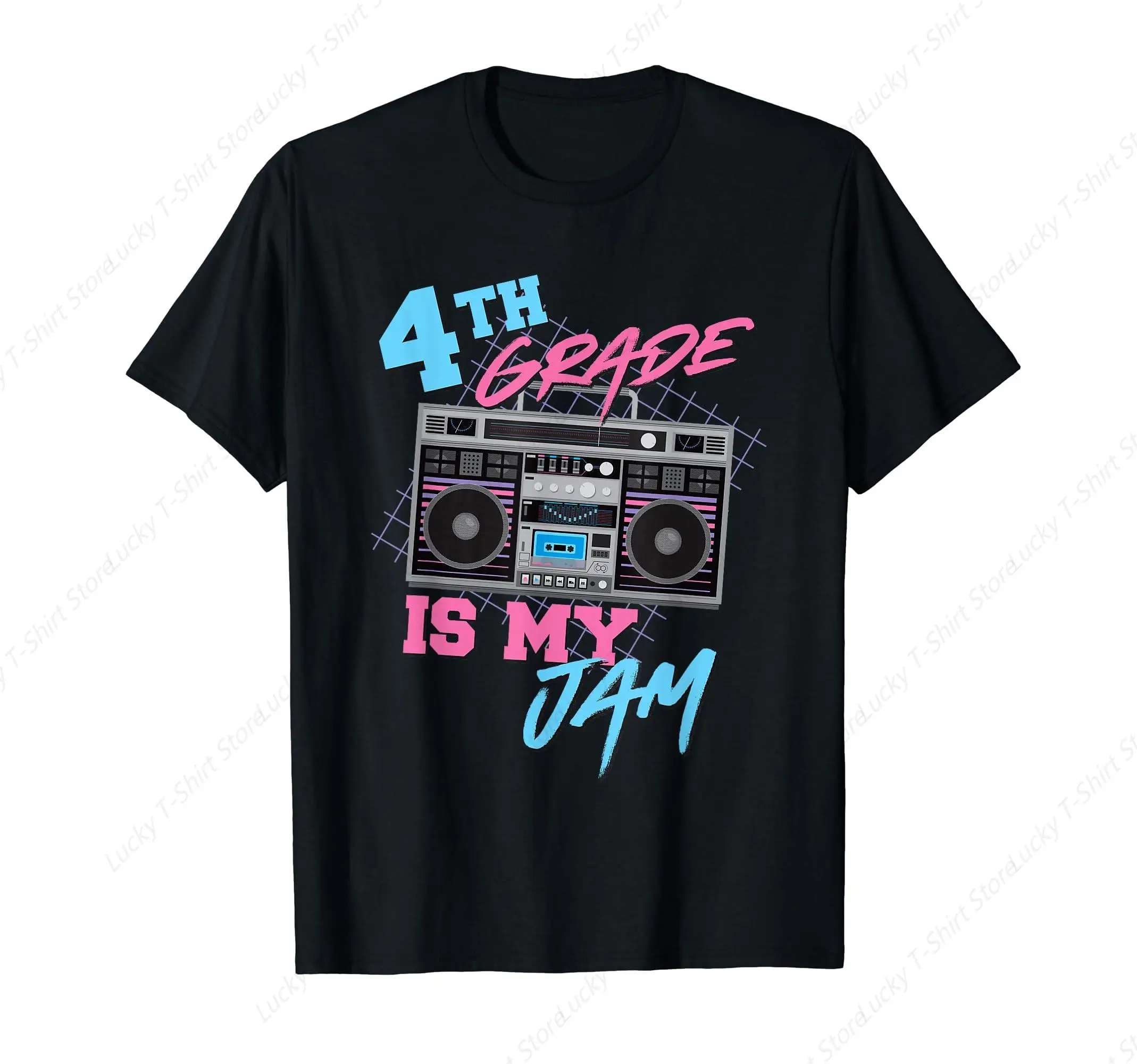 4th Grade Is My Jam - Vintage 80s Boombox Teacher Student T-Shirt