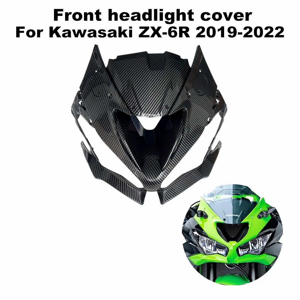 

Suitable for Kawasaki ZX-6R 636 ZX6R ZX 6R 2019-2022 Motorcycle Front Cover High Quality ABS Injection Molding Upper Nose Cover