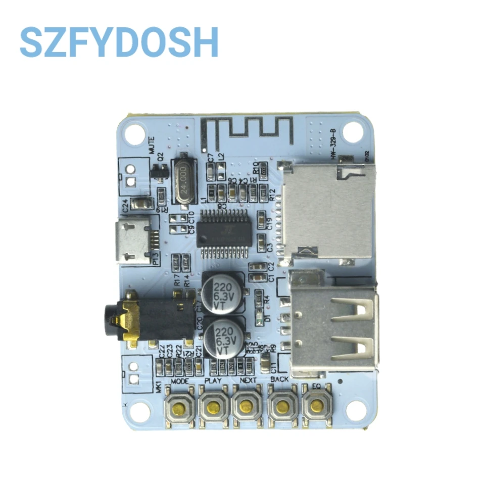 

Bluetooth Audio Receiver Board With USB TF Card Slot Decoding Playback Preamp Output A7-004 5V 2.1 Wireless Stereo Music Module