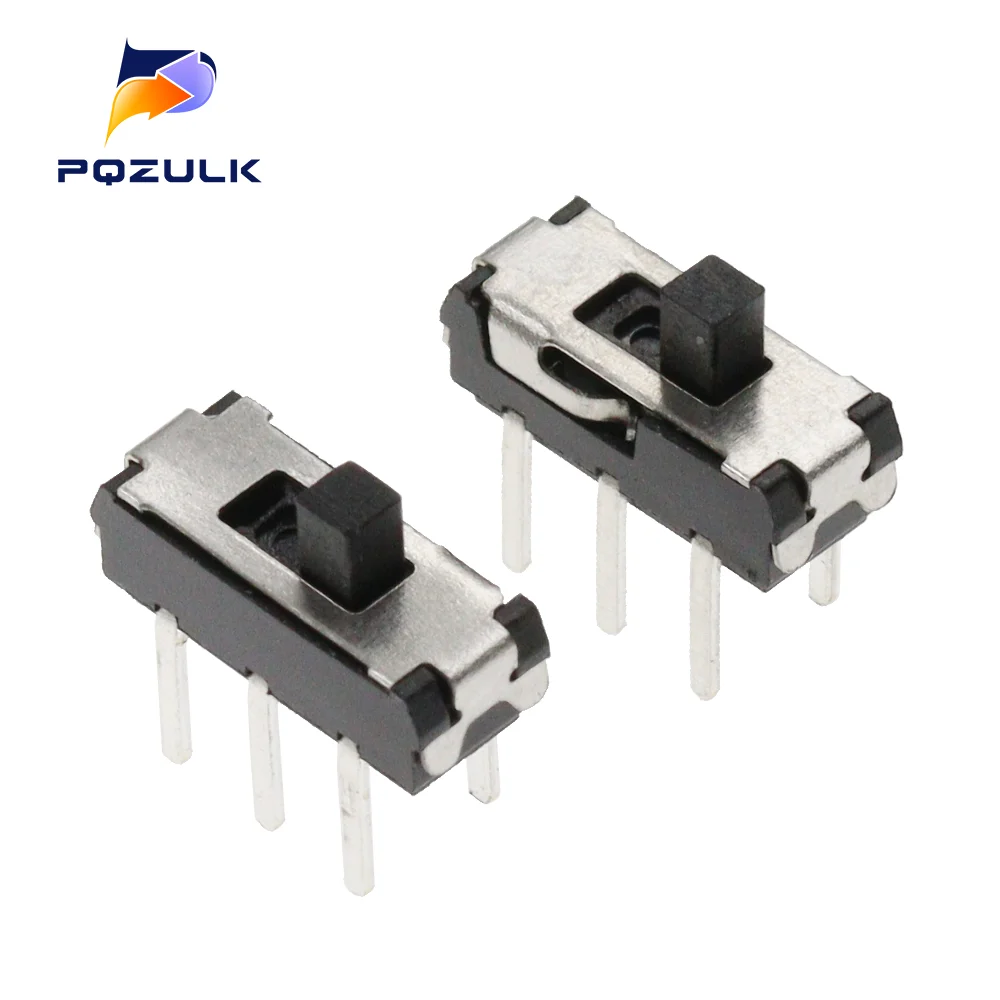 20PCS The Micro MSS22D18 Slide Switch DIP 6Pins 2P2T Handle High 2MM Toggle Switch