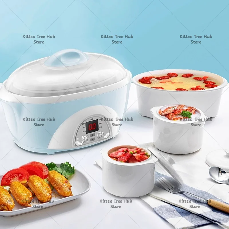 Ceramic Electric Stew Pot Household Fully Automatic Water-Insulated Stew Bird's Nest Stew Pot Soup Cooking Porridge Pot