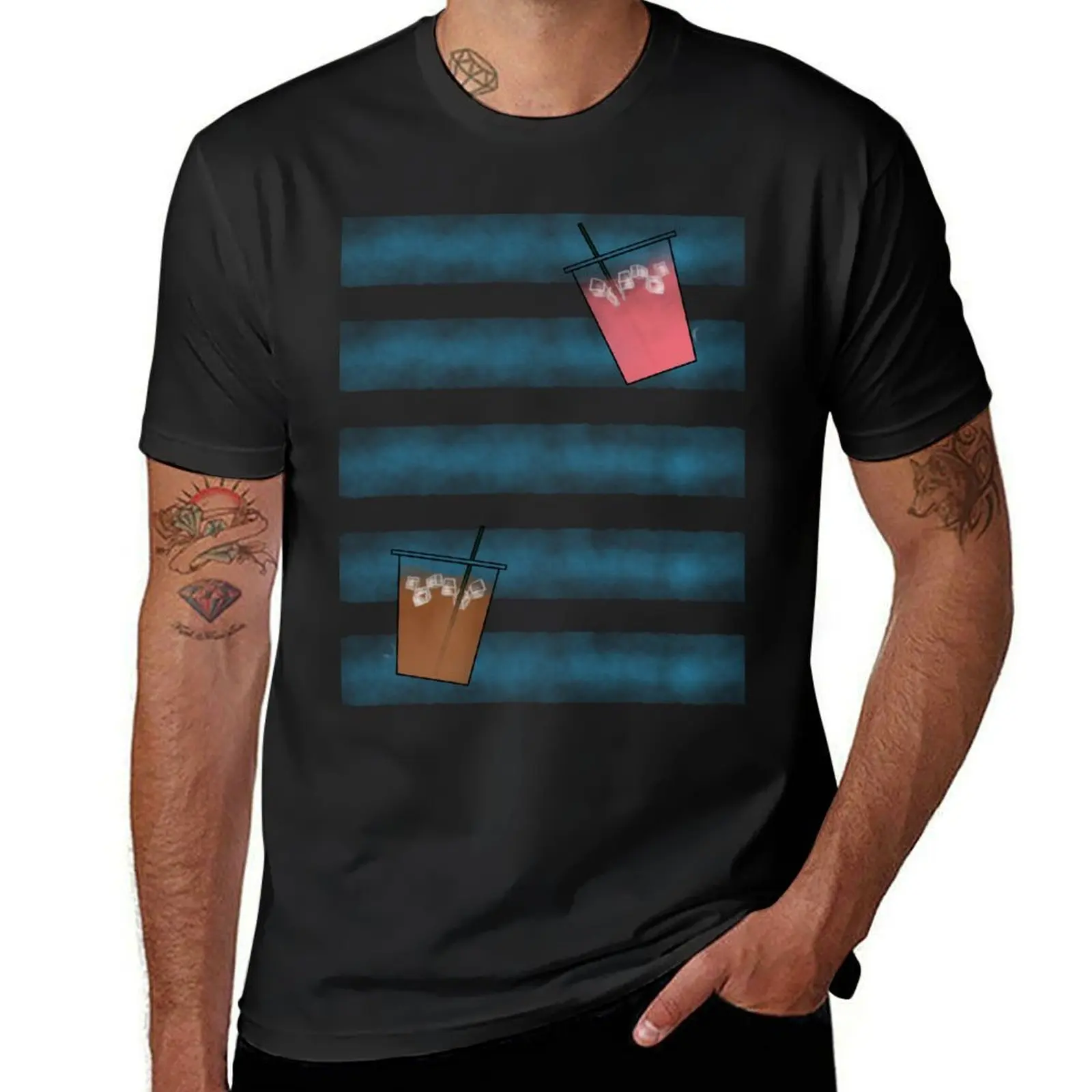 Iced Coffee & Pink Milk T-Shirt blacks blanks shirts graphic tees slim fit t shirts for men