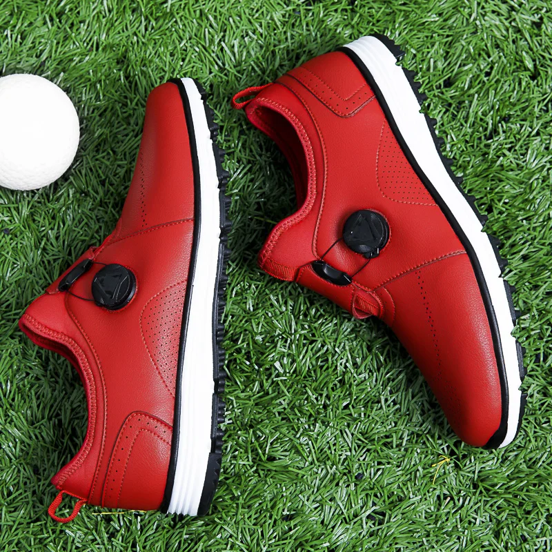 Men's Leather Golf Shoes High Quality Waterproof Non-slip Sports Golf Men Sneakers Comfortable Outdoor Golf Training Footwear