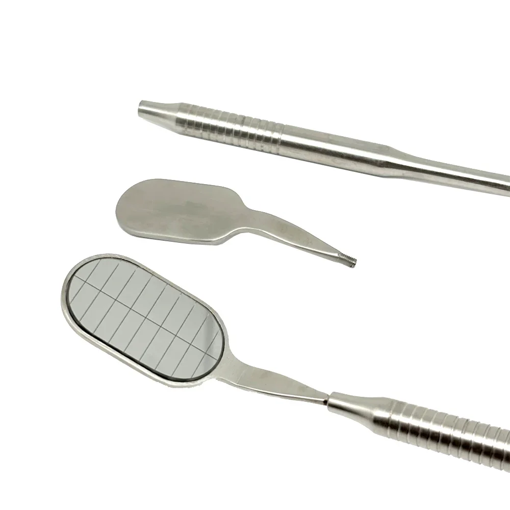 

Длинные противотуманные родиевые стоматологические зеркальные отражатели в форме эргономичной ручки, инструменты для стоматолога, орального экзамена