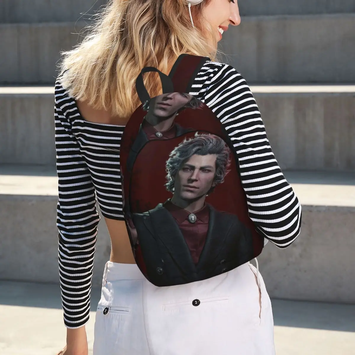 Baldur's Gate 3 Astarion Vampire Character Student Backpack School Bag Hiking Travel Daypack Boys Girls Bookbag Shoulder Bags