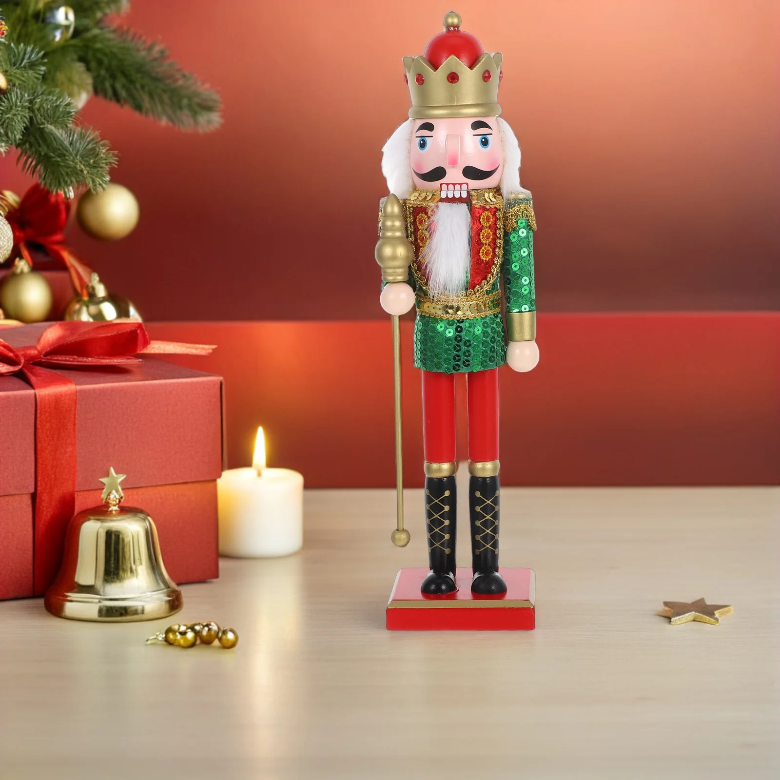 

Christmas Nutcracker Hanging Ornament Decorations Table Desktop Figures Figurine Green Tree Ornaments