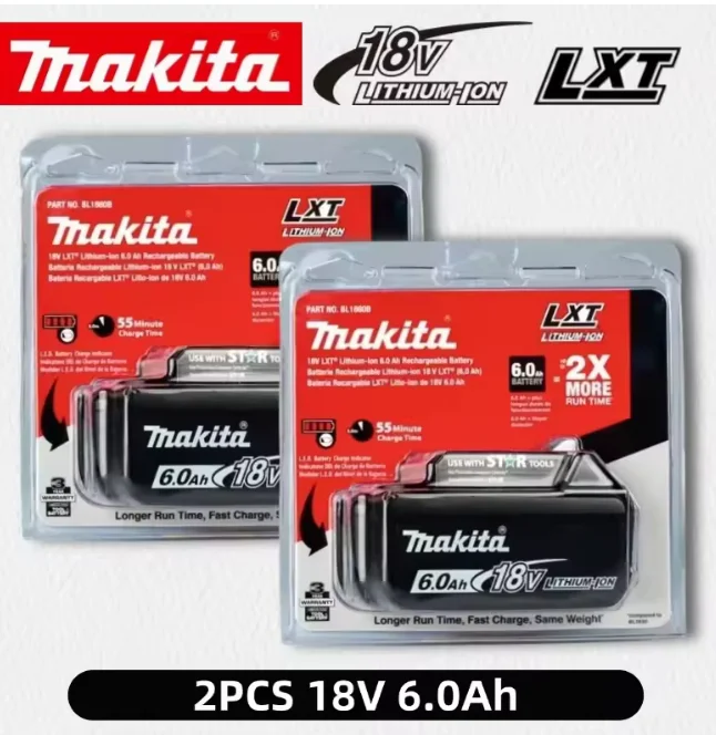 Makita 18V 6.0Ah batterij Originele lithium-ion oplaadbare batterij 18V 6000mAh vervangende batterij BL1860 BL1850 BL1860B
