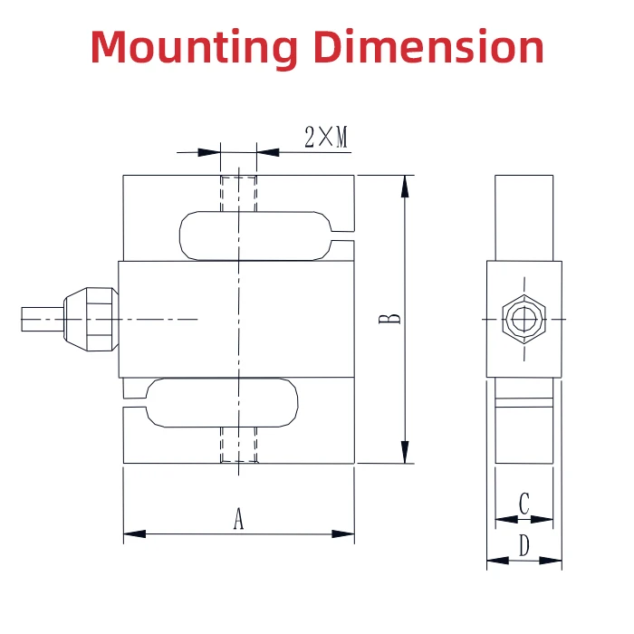 RIGHT Factory Hot Sale T320A s type load cell sensor 5t load cell tension and compression