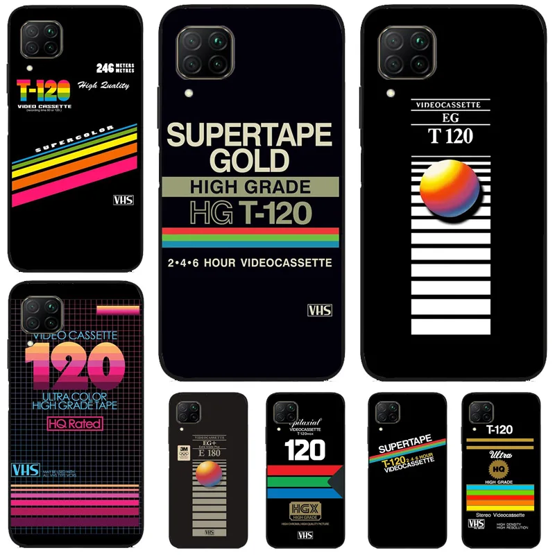 Retro VHS tape Cassette vaporwave For Huawei Nova Y60 Y61 Y70 Y90 Y91 Nova 11i 8i 3i 5T 9 10 SE 11 Pro P20 P30 P40 Lite Case