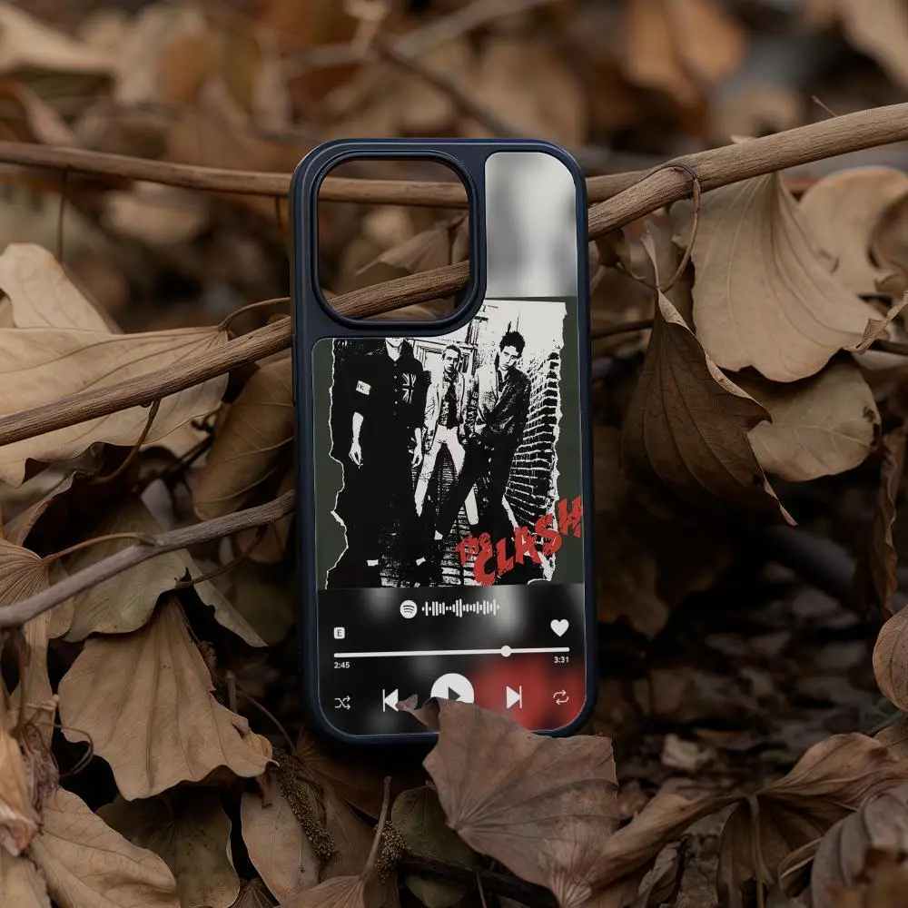 

Чехол для телефона для iPhone 17, 16, 15, 14, 13, 12, Pro Max Plus, черная рамка, акриловое углеродное волокно, твердый корпус T-The C-Clash